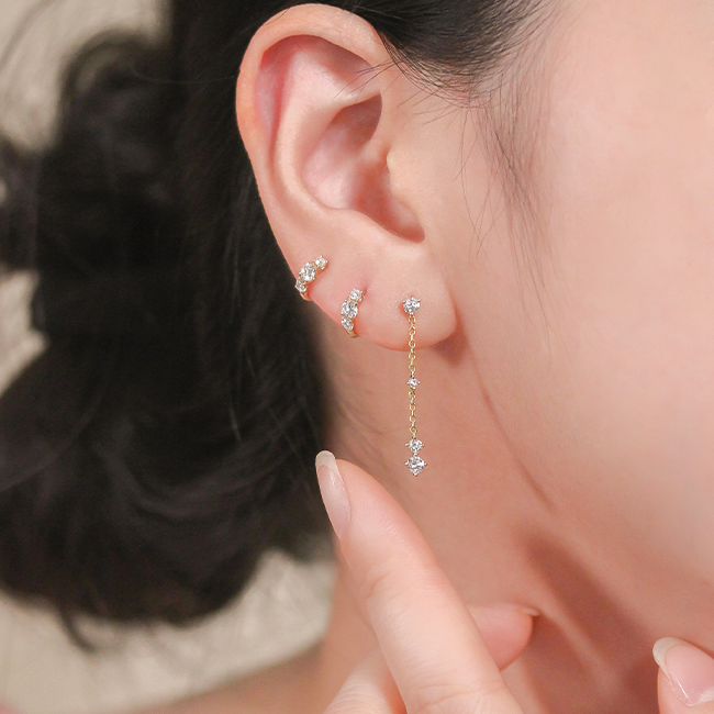 Diamond drop earrings